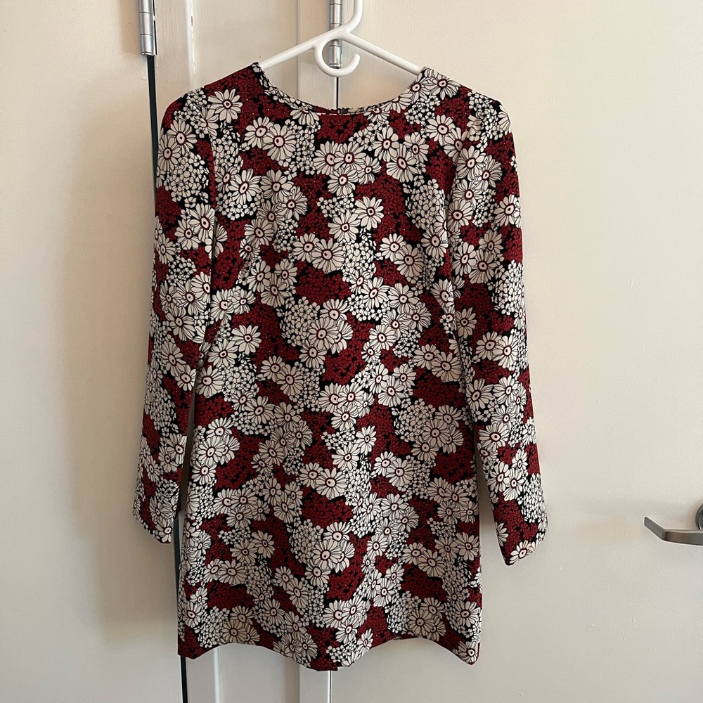 Zara Woman floral long sleeve dress